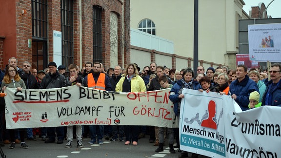 Teilnahme an der Demonstration der Siemens- und Bombardier-Arbeiter*innen in Görlitz
